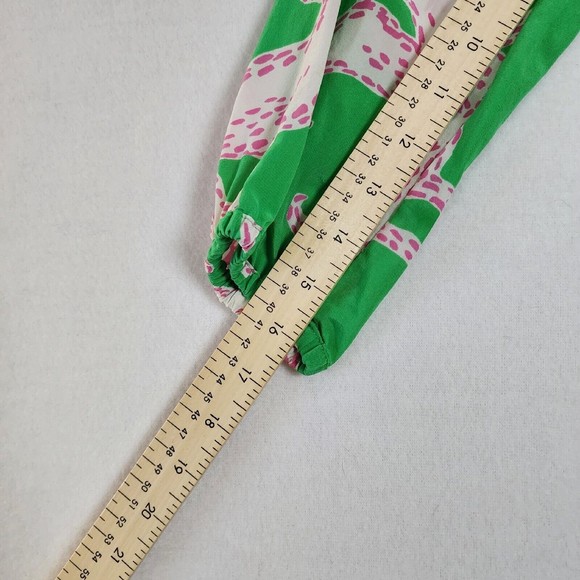 Lilly Pulitzer Rare 100% Silk Twinkle Tunic Top XS Elsa Green Pink Resort Beach - Picture 9 of 10